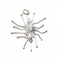 Pendentif en argent 925 rhodié pour perle baroque x 1pc