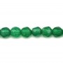 Agate vert rond facette 4mm x  10 st 