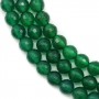 Agate vert rond facette 