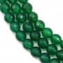 Agate vert rond facette 