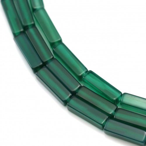 Ágata verde, rectángulo, 4x13mm x 40cm