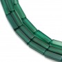 Agate verte teinté rectangle 4x13mm x 40cm