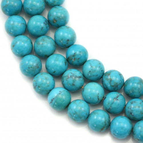 Round turquoise 10mm x 40cm