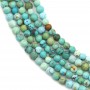 Turquoise , de forme ronde facette, 2-3mm x 40cm
