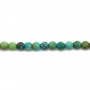 Natural turquoise, in round faceted shape, 2 - 2.5mm x 39cm