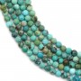 Natural turquoise in the shape of a faceted round 3mm x 40cm