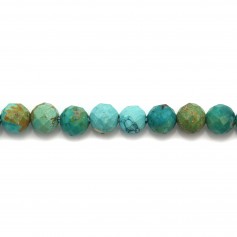 Turquoise ronde facette 5mm x 40cm