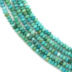 Green agate flat round faceted 2mm x 40cm