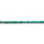 Turquoise rondelle boulier facette 1.3x2mm sur fil 39cm