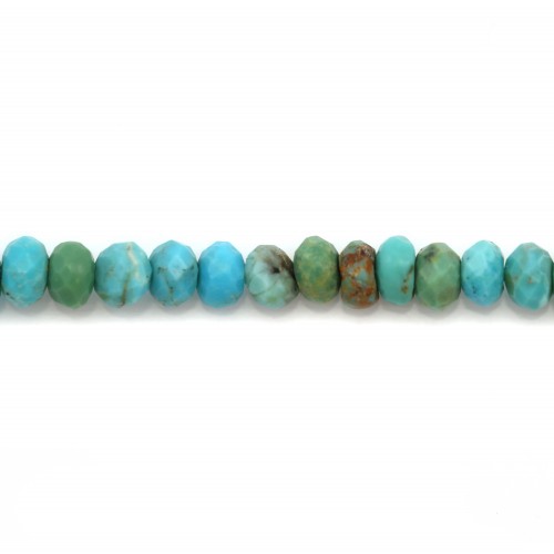 Turquoise Rondelle Average 4 x 6mm x 40cm