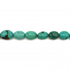 Natural turquoise, in oval shaped, 21 - 28 * 25 - 35mm x 40cm