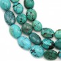Turquoise natural, in oval shape, 13 - 20 * 17 - 25mm x 40cm