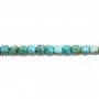 Turquoise en forme de cube facette 2mm x 40cm