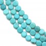 Turquoise reconstituée ronde plate 6mm x39cm