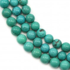 Turquoise Round 9mm x 38cm