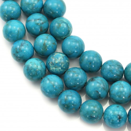 Turquoise Round 12mm x 40cm