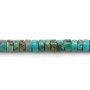 Turquoise, en forme de rondelle, 2x4mm x 39cm