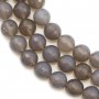 Agate grise Round faceted 12mm x 40 cm 