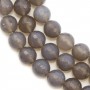Agate grise Round faceted 14mm x 40 cm 