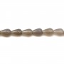 Agate grise goutte 10x15mm x 40cm  