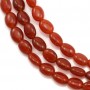 Red agate drop 8x12mm x 40cm