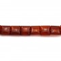 Agate rouge trèfle 16mm x 40cm