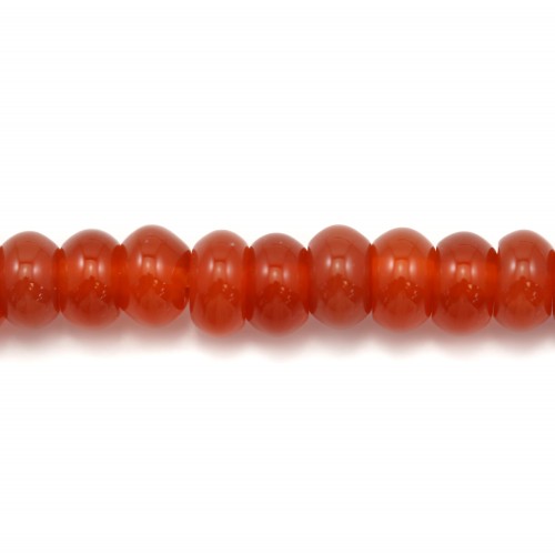 Red agate rondelle 3x5mm x 40cm