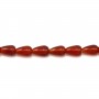 Agate rouge goutte 6x9mm x 40cm