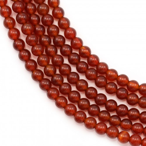 Red agate round 4mm x 40cm