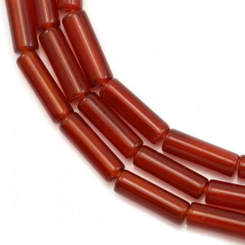 Achat, rot, Röhre, 4.5x13mm x 40cm