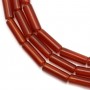 Agate red, in the shape of a tube 4.5 * 13mm x 40cm