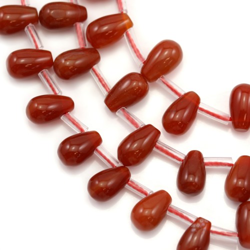 Red agate drips 6x9mm x 39cm