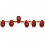 Red agate drips 6x9mm x 39cm