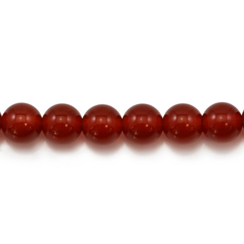 Agate rouge ronde 6mm x 20pcs
