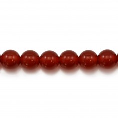 Agate rouge ronde 6mm x 20pcs