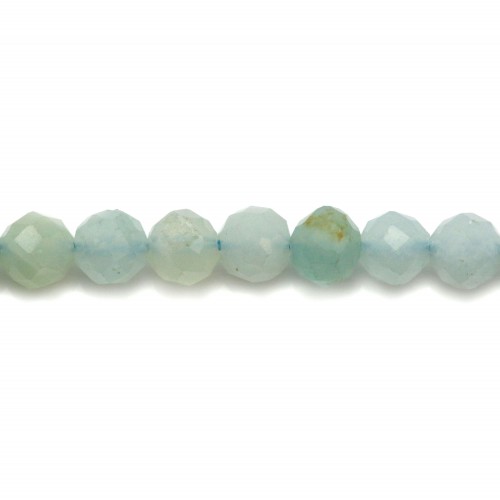 Amazonite Ronde Facette 4mm x 20 perles