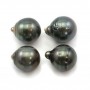 Tahitian cultured pearl oval 14-15mm x 4pcs