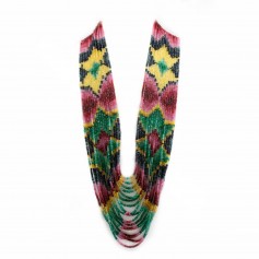 Collier saphir, rubis & émeraude rondelle facette 