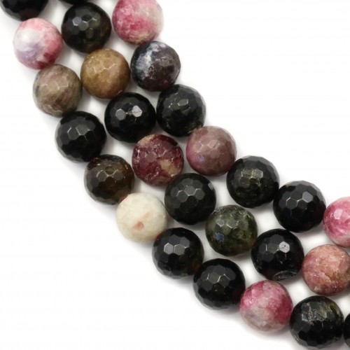 Tourmaline round faceted 8-8.5mm x 40cm