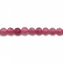 Tourmaline rose, de forme ronde facetté et de taille 3mm x 40cm