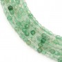 Quartz fraise verte cube facetté 2.5mm x 39cm