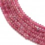 Tourmaline Rose Rondelle Facette  2x3mm x 40cm