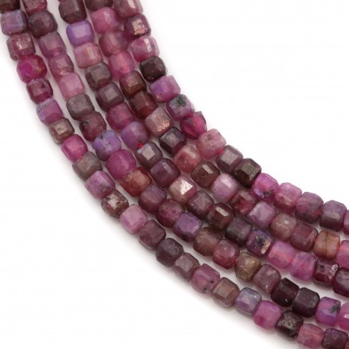 Rubi cubo facetado 2,5 mm x 39 cm