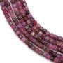 Rubis cube facetté 2.5mm x 40cm