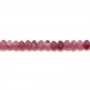 Tourmaline Rose Rondelle Facette  2x3mm x 40cm