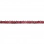Tourmaline rose en forme de cube facette 2mm x 40cm