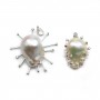 Pendentif en argent 925 doré pour perle baroque x 1pc