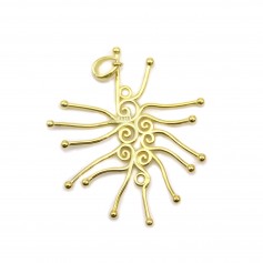 Pendentif en argent 925 doré pour perle baroque x 1pc