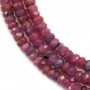 Rubis rouge,en forme de rondelle facette 3x5mm x 40cm