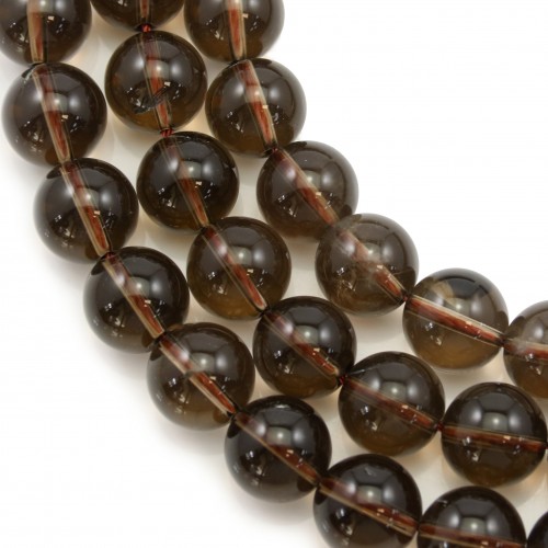 Smoky Quartz Round 14mm x 40cm